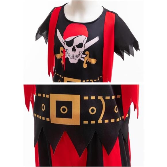 Pirate Costume Kids Pirate Role Play Dress Up Boys Halloween Costume Cosplay - Picture 4 of 6